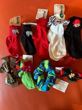Vintage Kids Colorful Assorted Socks & Hair Accessory Set